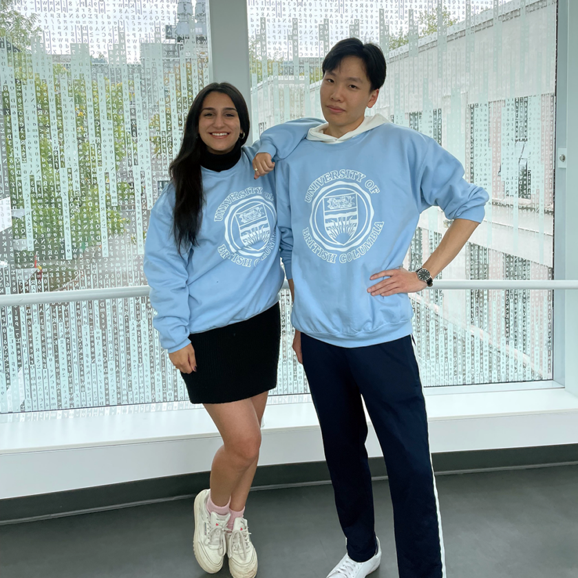 alumni UBC light blue retro crewneck